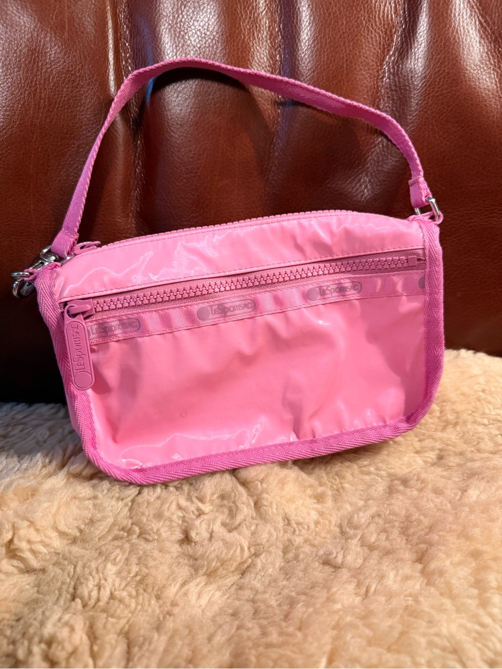 LeSportsac Bright Pink Nylon Shoulder Bag